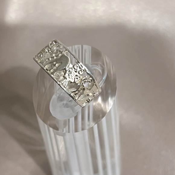 Sterling Silver 925 Good Luck Lucky Charms Luck Symbol Ring Size 6.5 - Picture 3 of 16